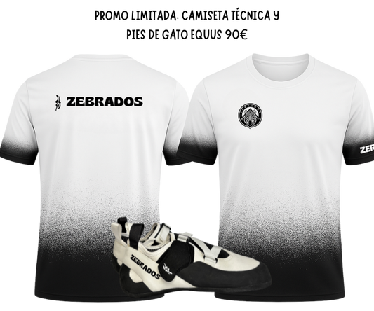 camiseta zebrados y pies de gato equus