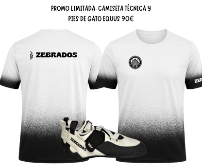 camiseta zebrados y pies de gato equus